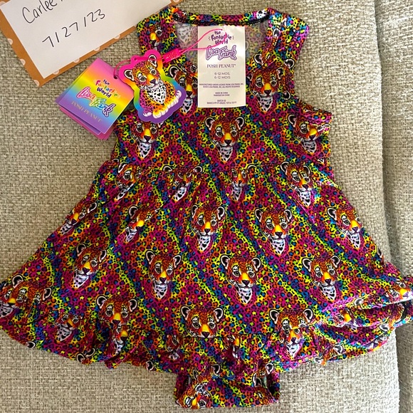 Posh peanut Lisa frank Hunter razorback dress 6-12 month